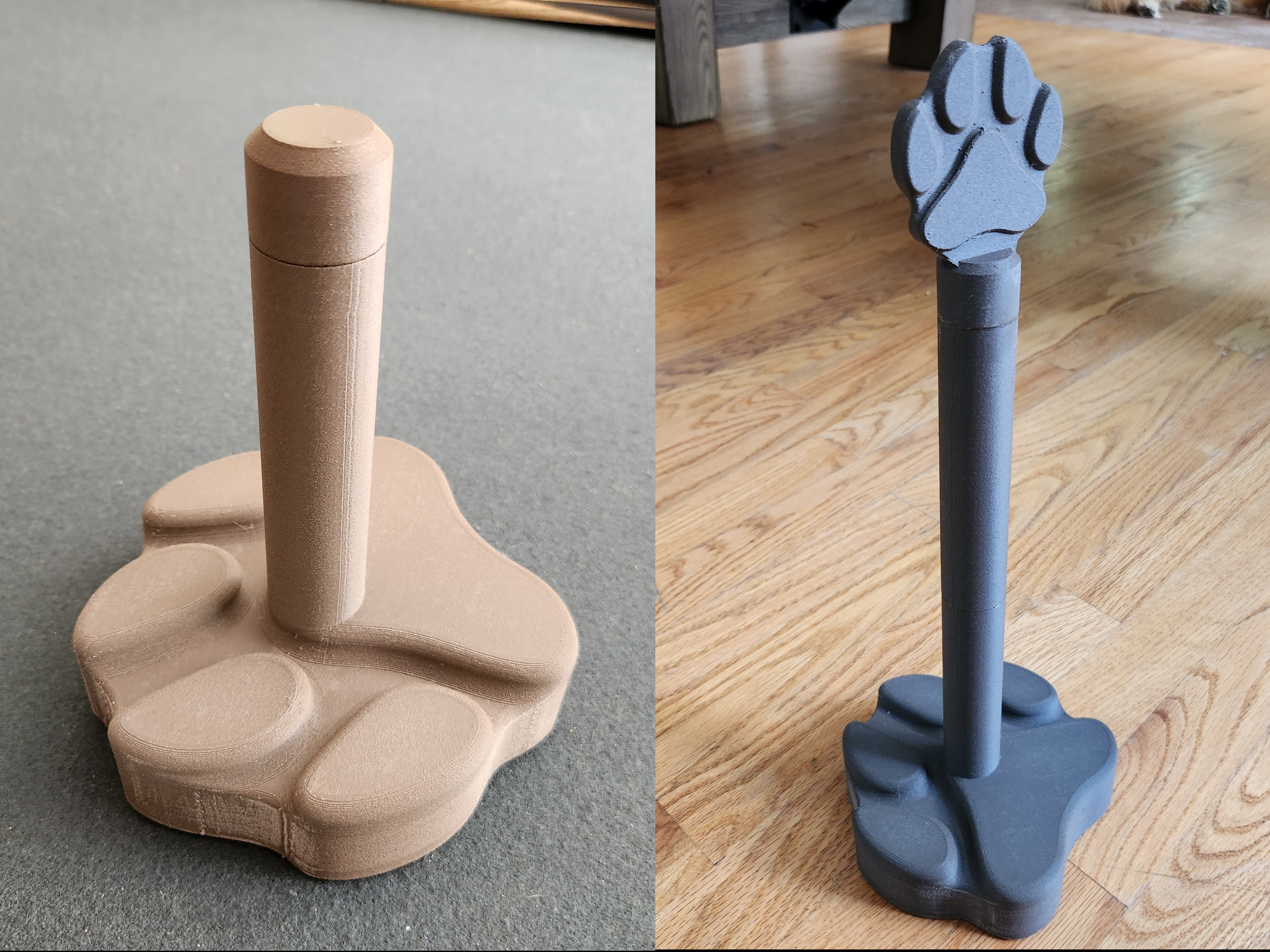 Paw Print Paper Towel Holder
