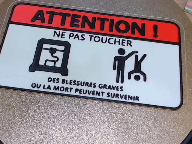 Panneau "Ne pas toucher" Français - 3 couleurs M600