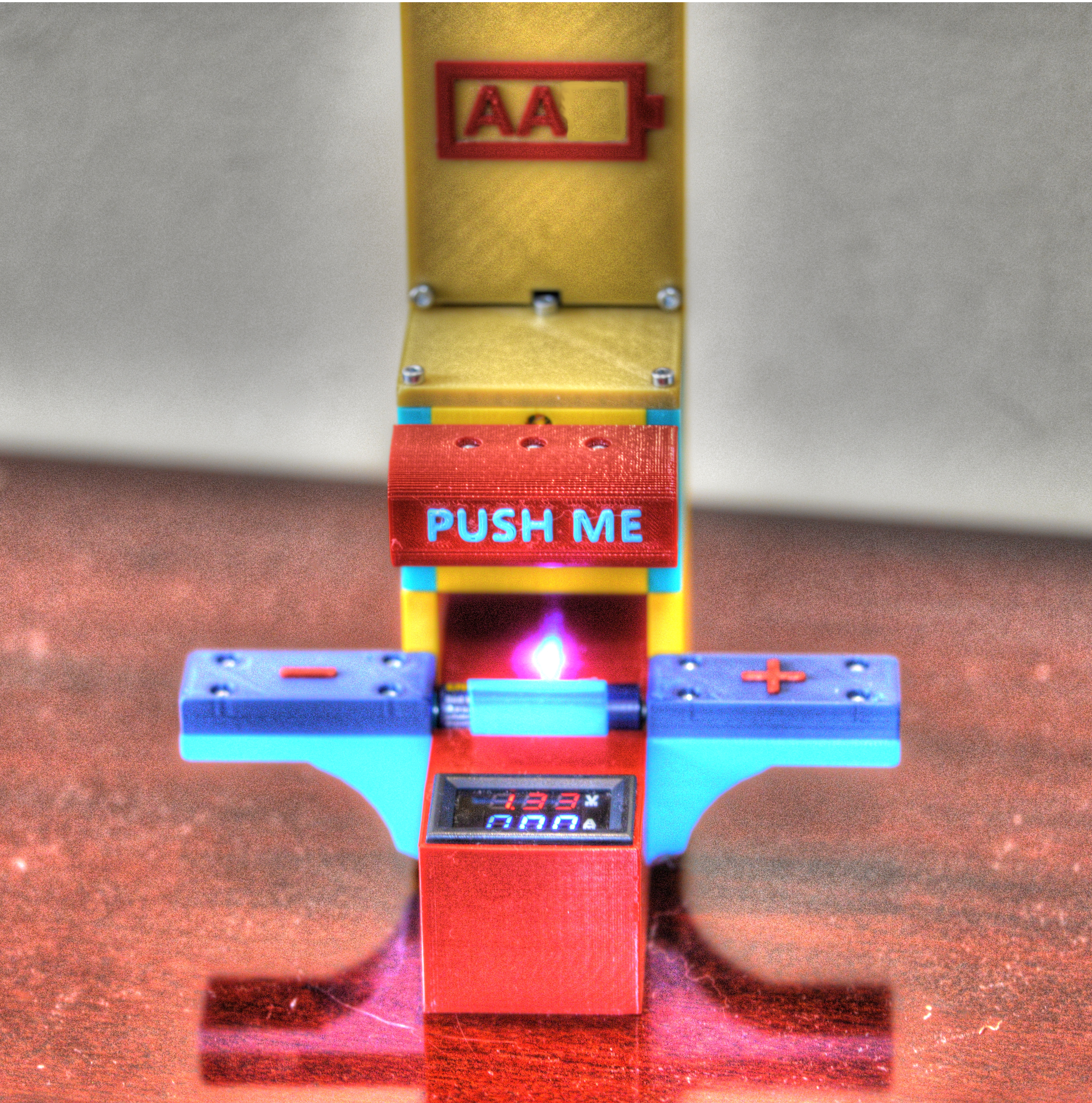 AA battery dispenser and checker