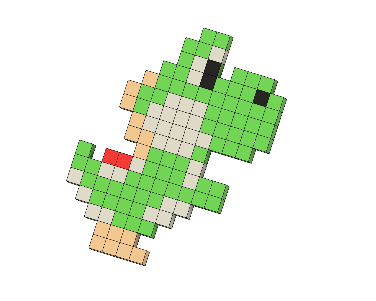 Yoshi Pixelart By Wf D Download Free Stl Model Printables Com