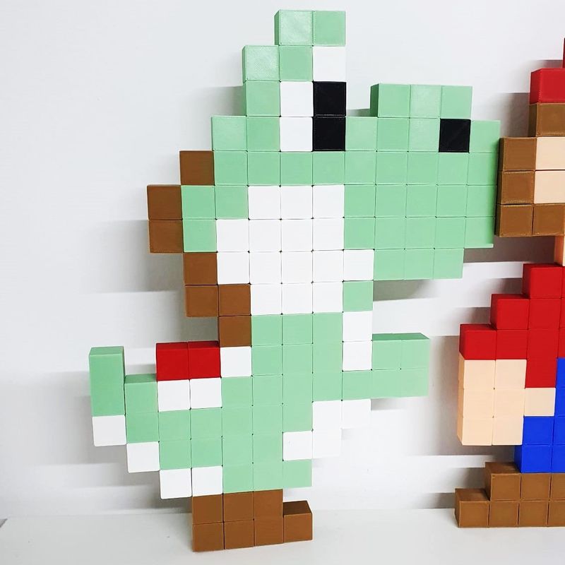 Yoshiページ Yoshi Pixelart by WF3D | Download free STL model