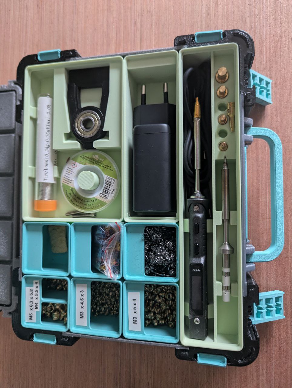 Gridfinity soldering insert kit for TS10x and Pinecil