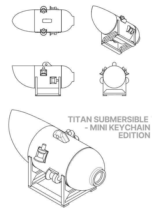 Titan submersible- mini keychain edition