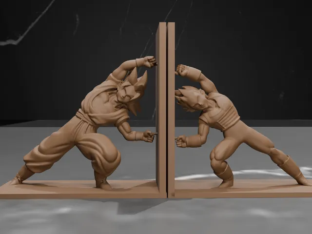 Goku and Vegeta Bookstands - Dragon Ball Z