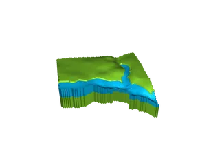 District of Columbia, USA (DC) Topographic Map with Rivers by ansonl ...
