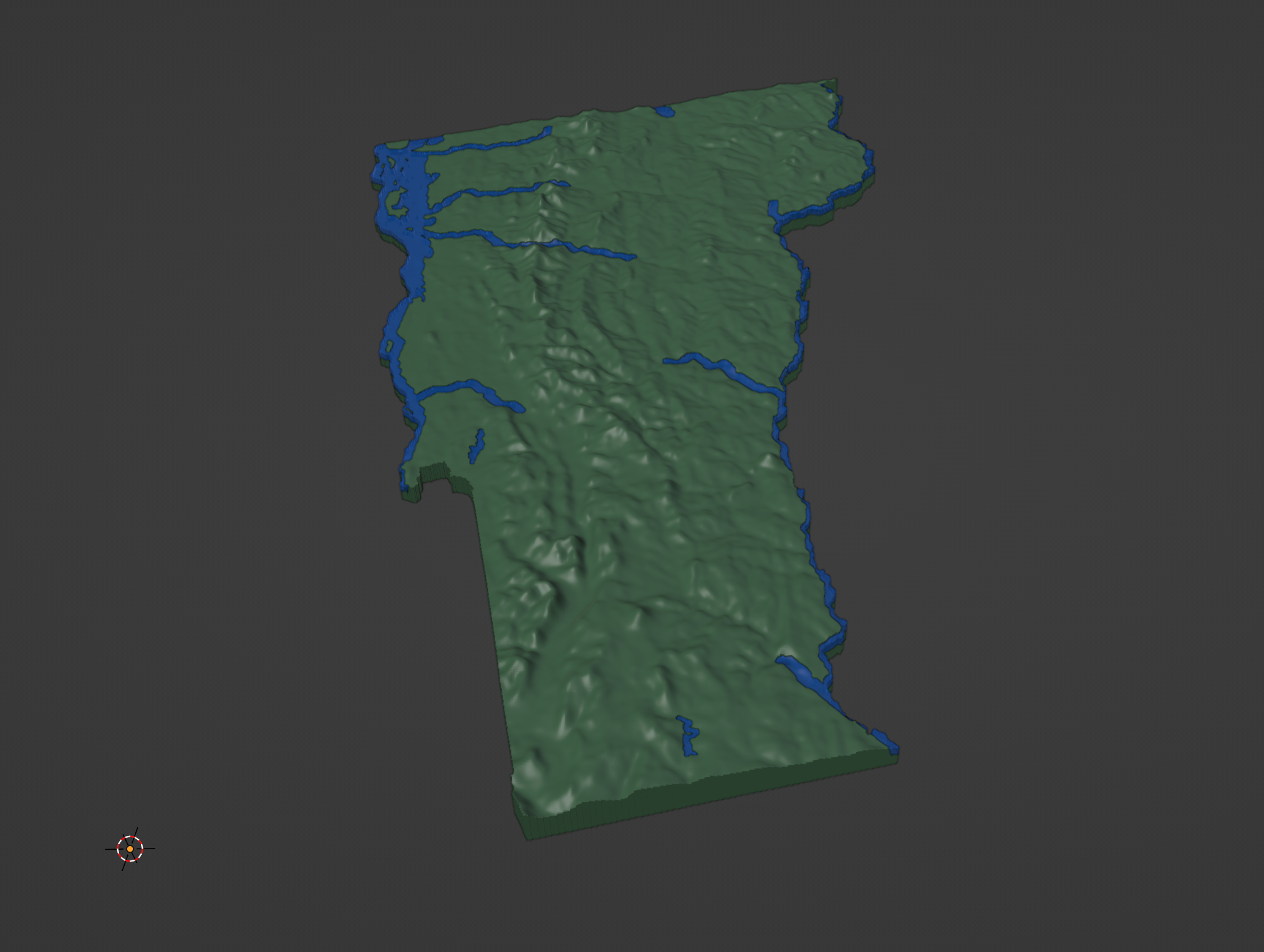 Vermont, USA (VT) Topographic Map with Rivers by ansonl Download free STL model