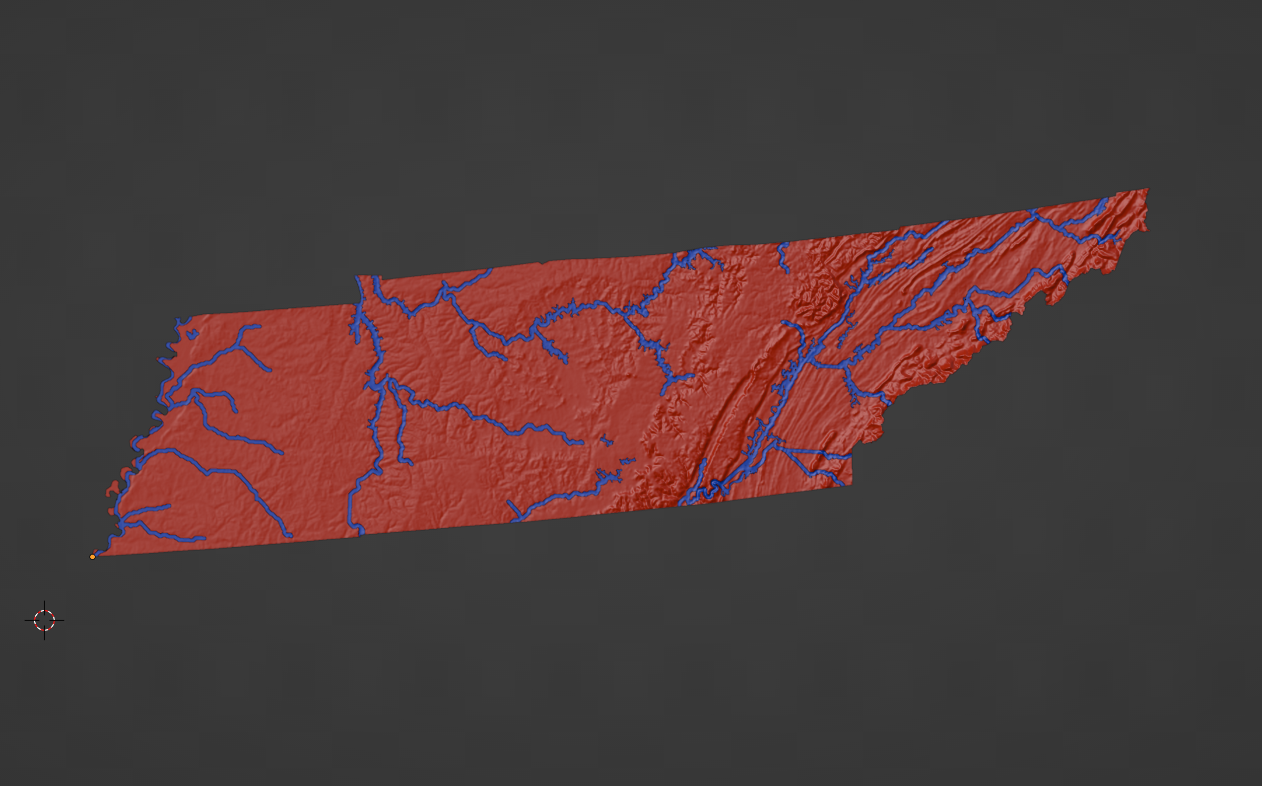 Tennessee USA TN Topographic Map With Rivers By Ansonl Download   Tn Top 