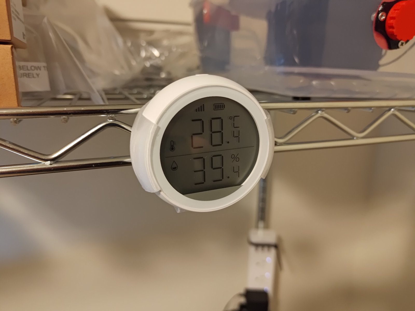 Tuya Temperature and Humidity Sensor (Round) Wire Rack Mount by ccl13 ...