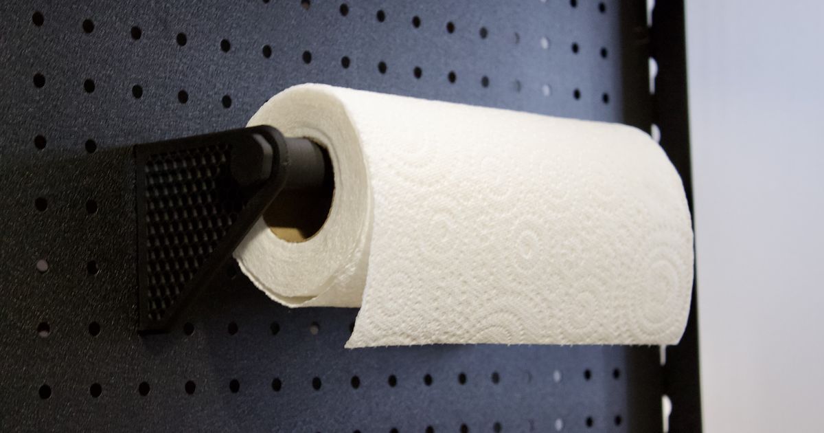 Geometric Paper Towel Holder Metric Pegboard by Tooks Download free