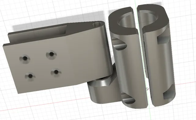 *WIP* Parametric Hinge - heavy duty for Tube installation