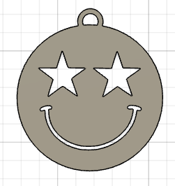 Miniatura 2 do modelo 3D Smile face keychain