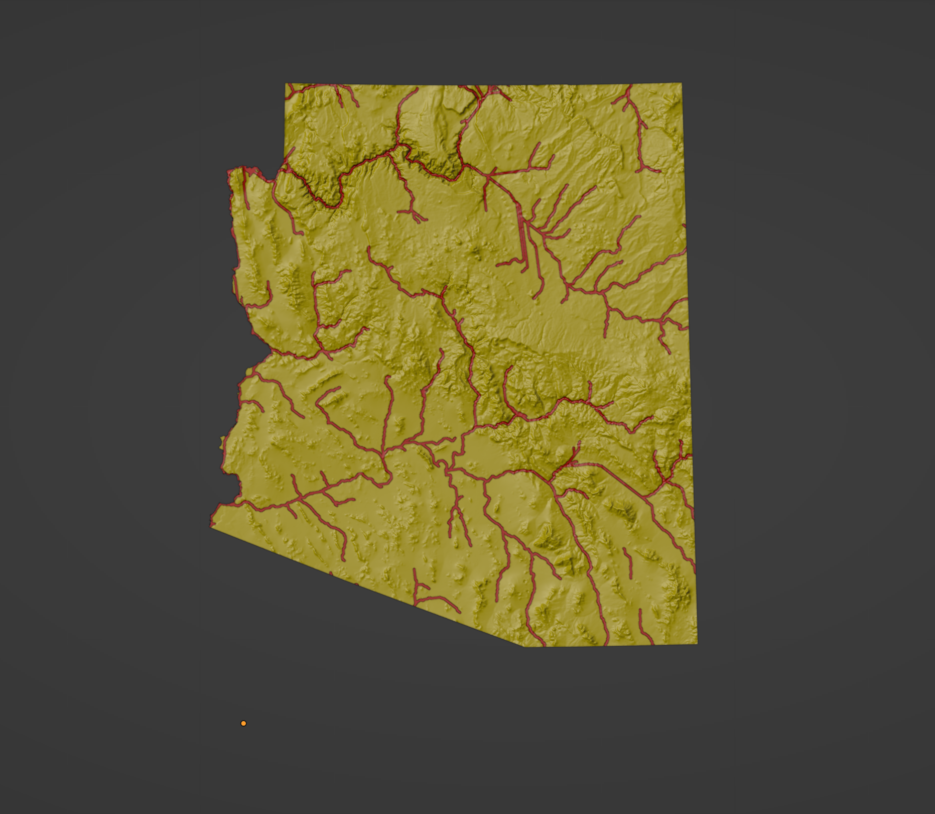 Arizona Usa Az Topographic Map With Rivers By Ansonl Download Free