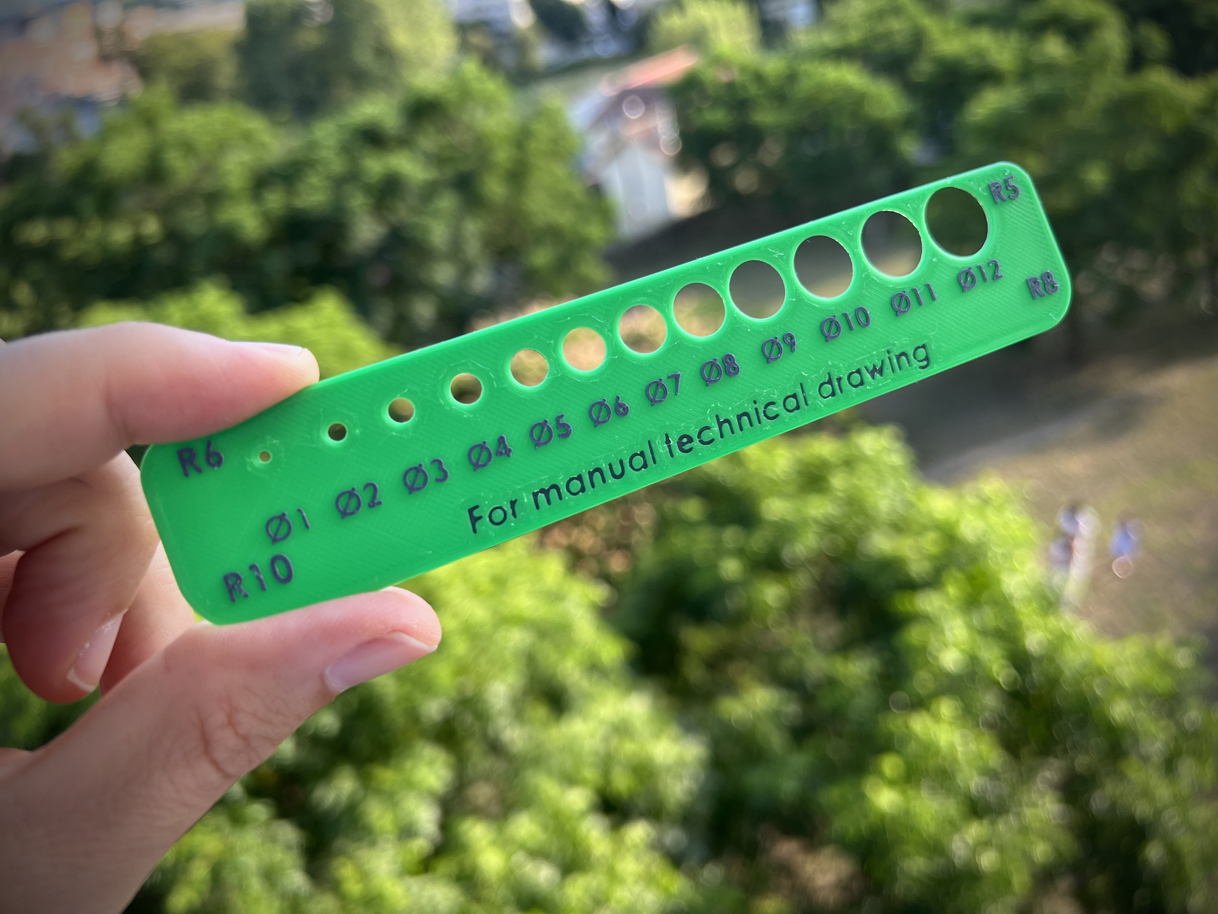 Miniatura 3 do modelo 3D Most common diameter and radius template