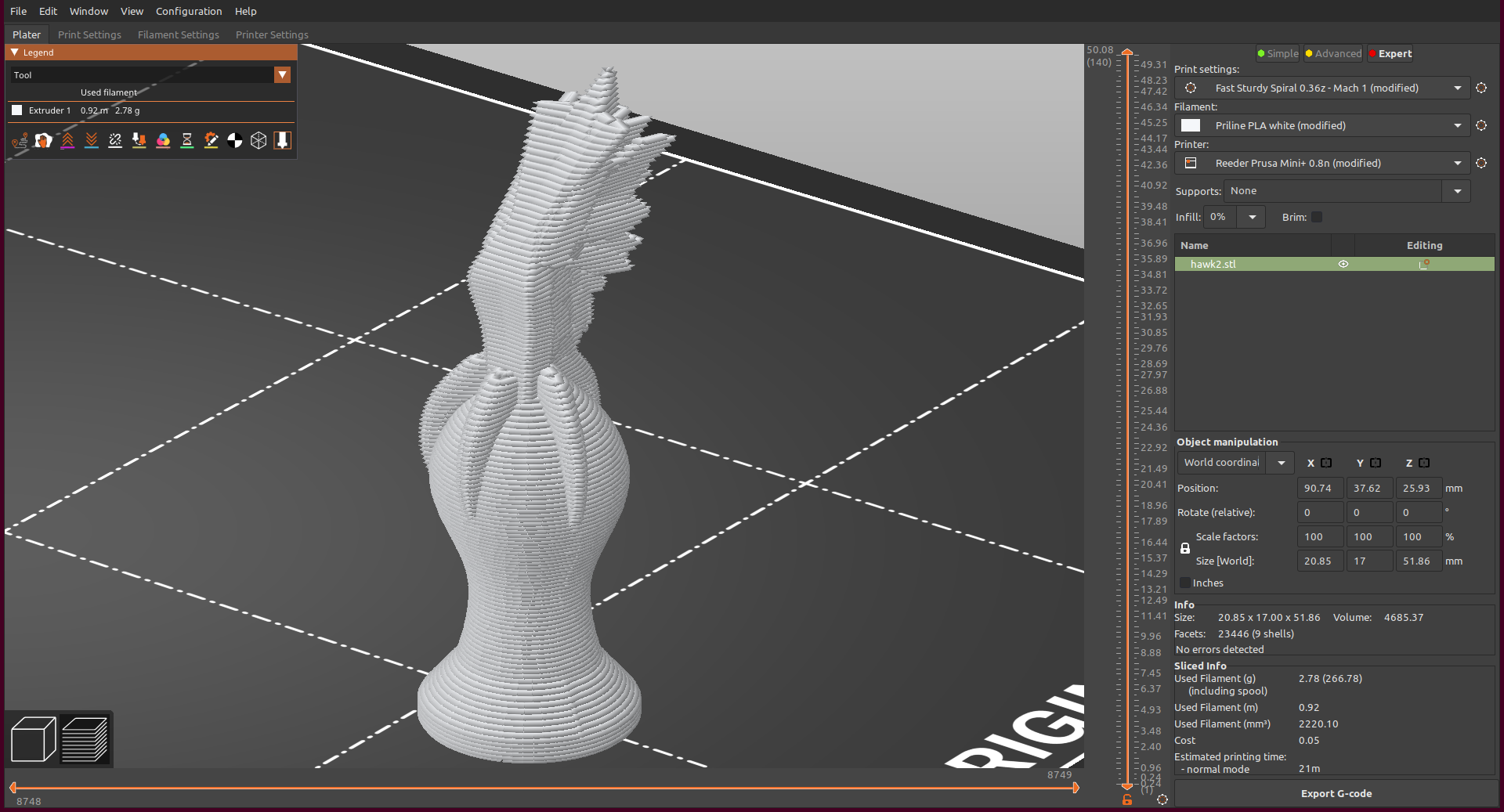 Chess Raptor - Vase Mode