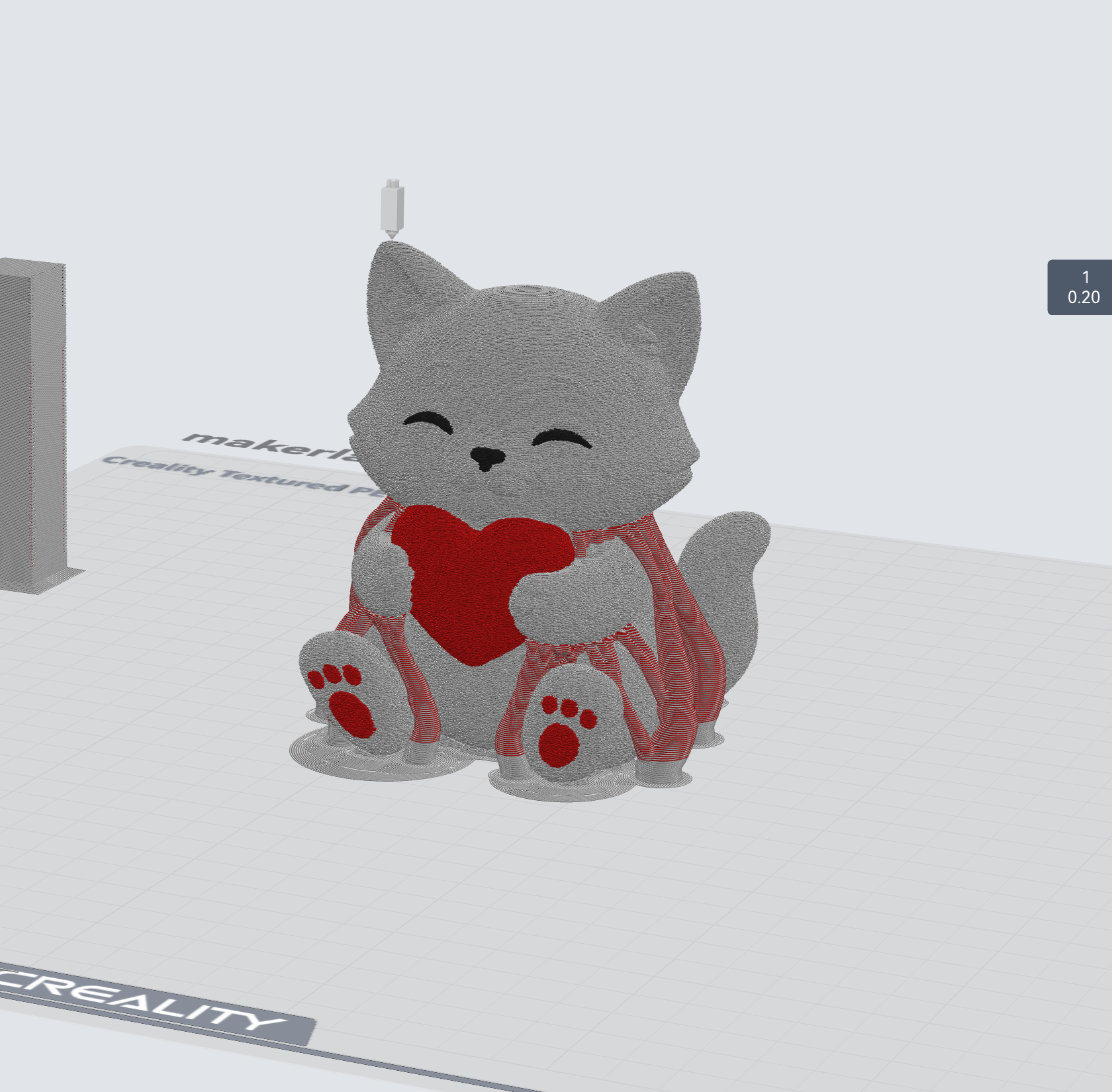 Miniatura 2 do modelo 3D Cute love cat