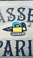 drill tank canary bird keychain