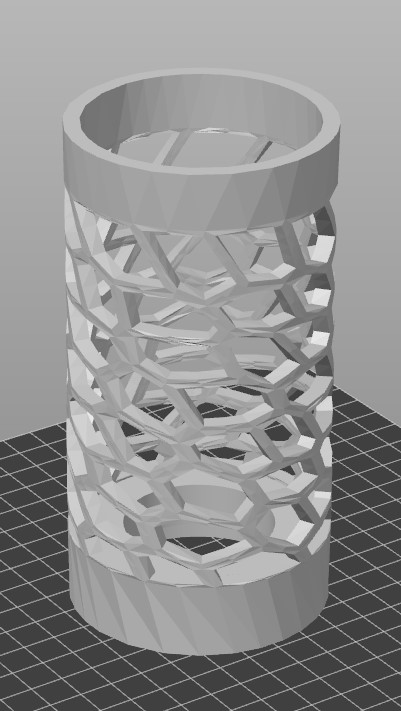 Multi funcional voronoi cylinder vase holder lamp model G0004