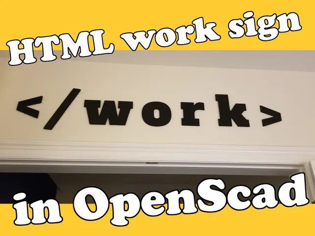 HTML work sign in OpenScad