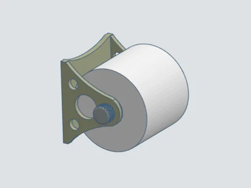 Toilet Paper Wall Holder (with secure roll axle)