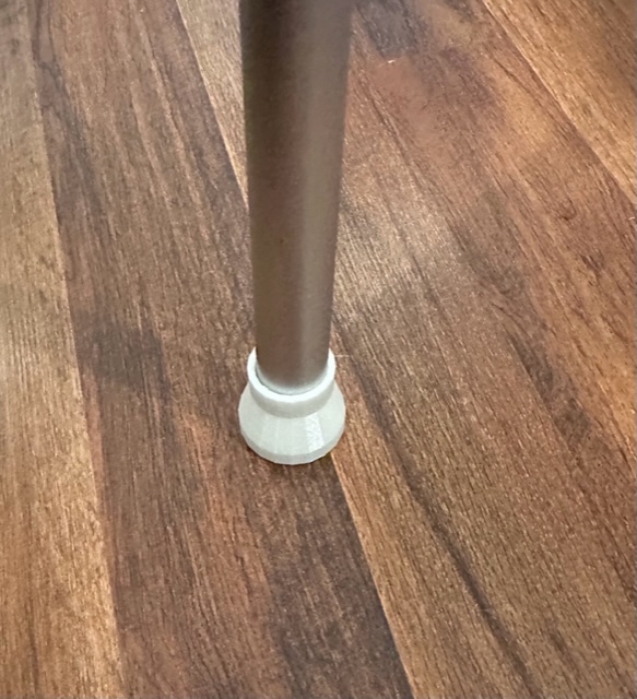 TPU Replacement Cap for the Back Legs of a 2 Wheel Walker