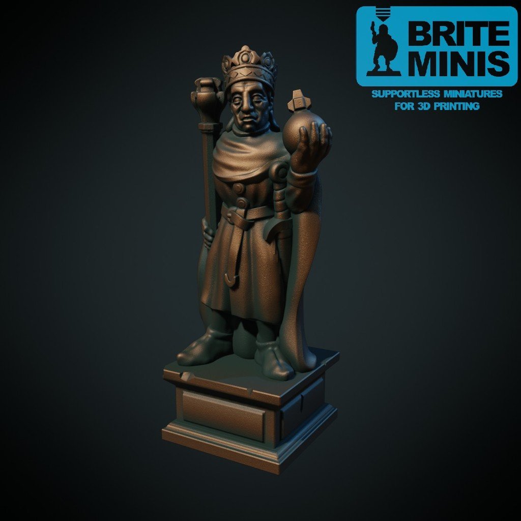 King statue (Supportless, FDM-friendly)