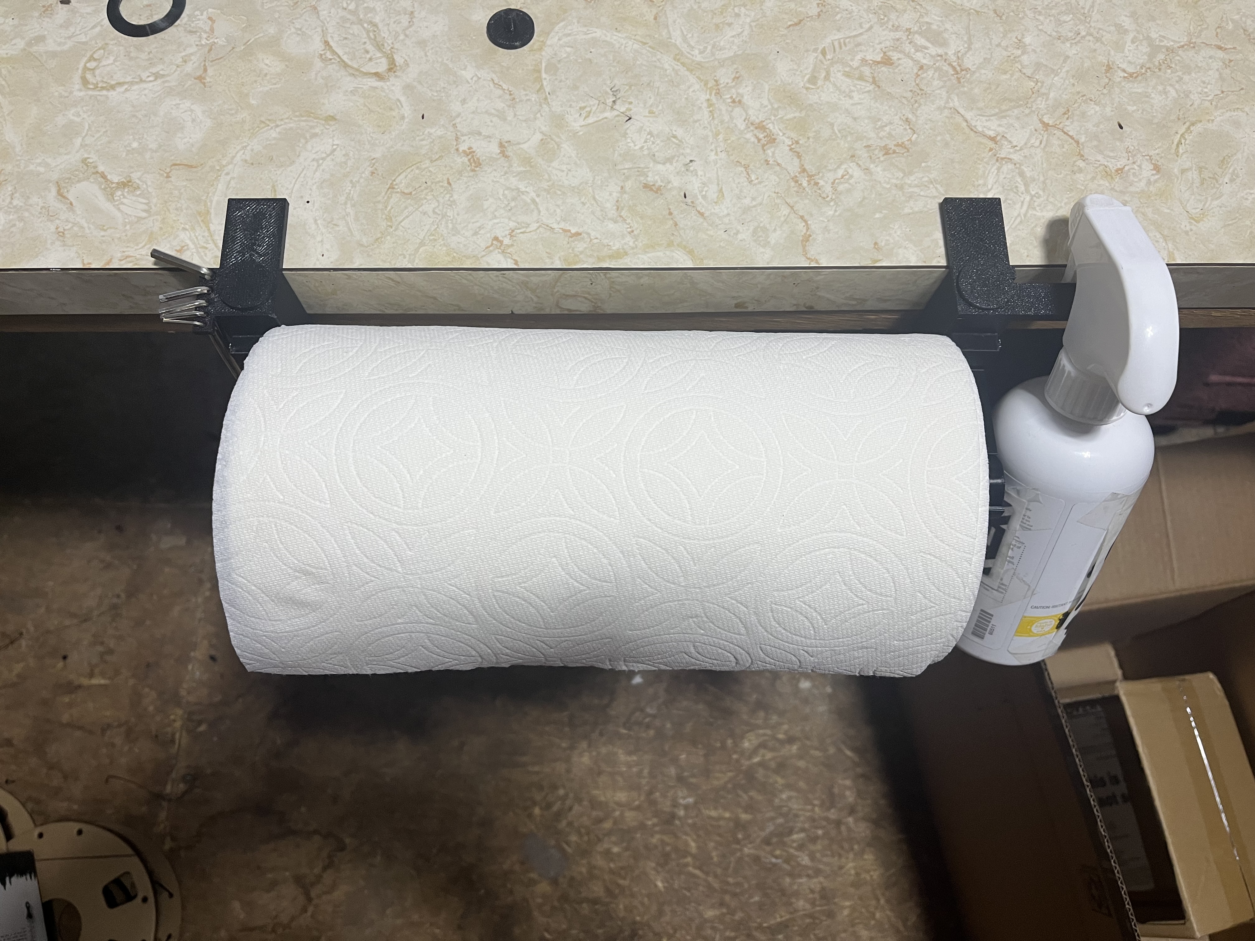 Paper towel holder desk clamp