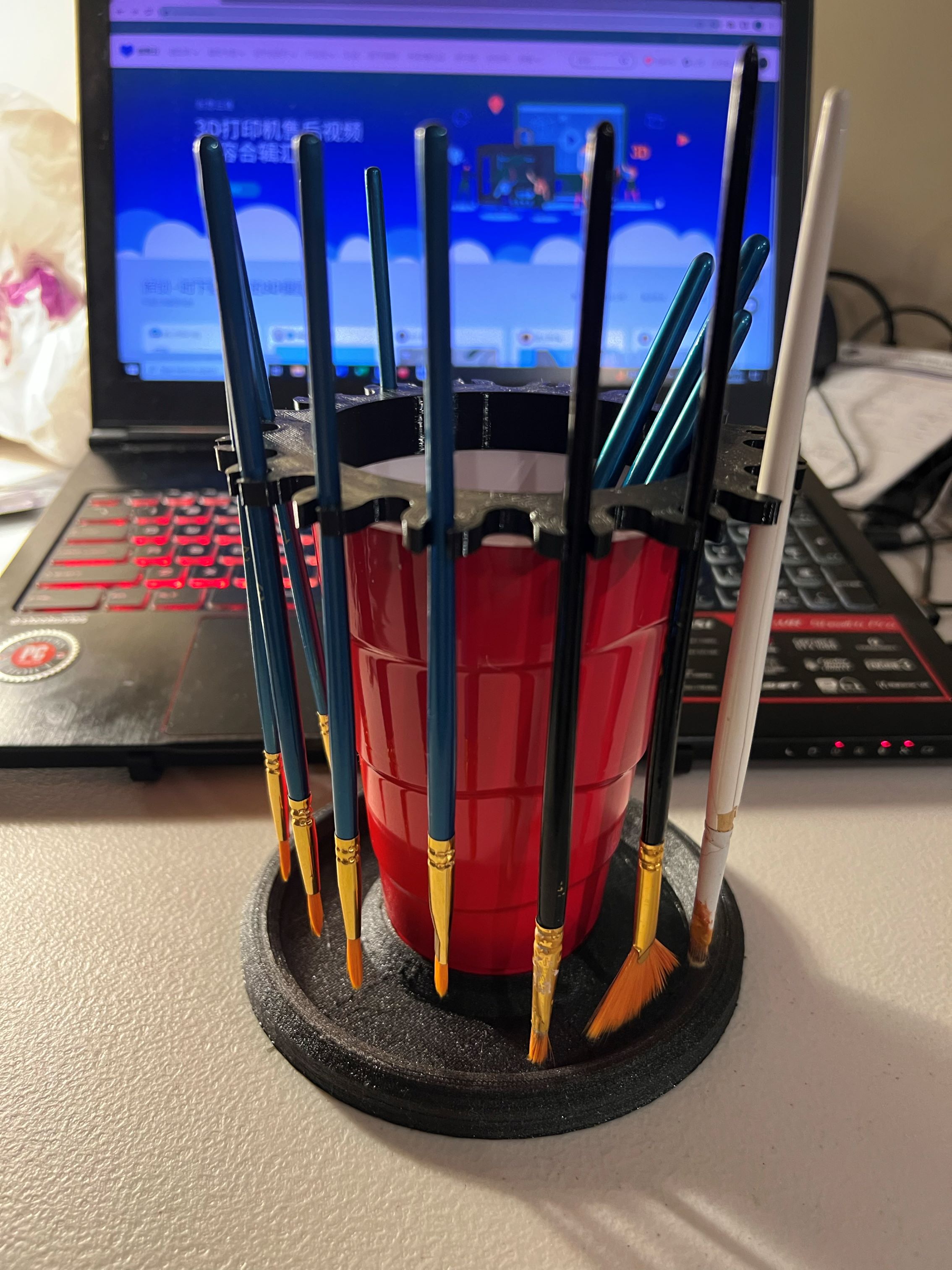 Paint Brush Holder TPU by Blood mark Download free STL model