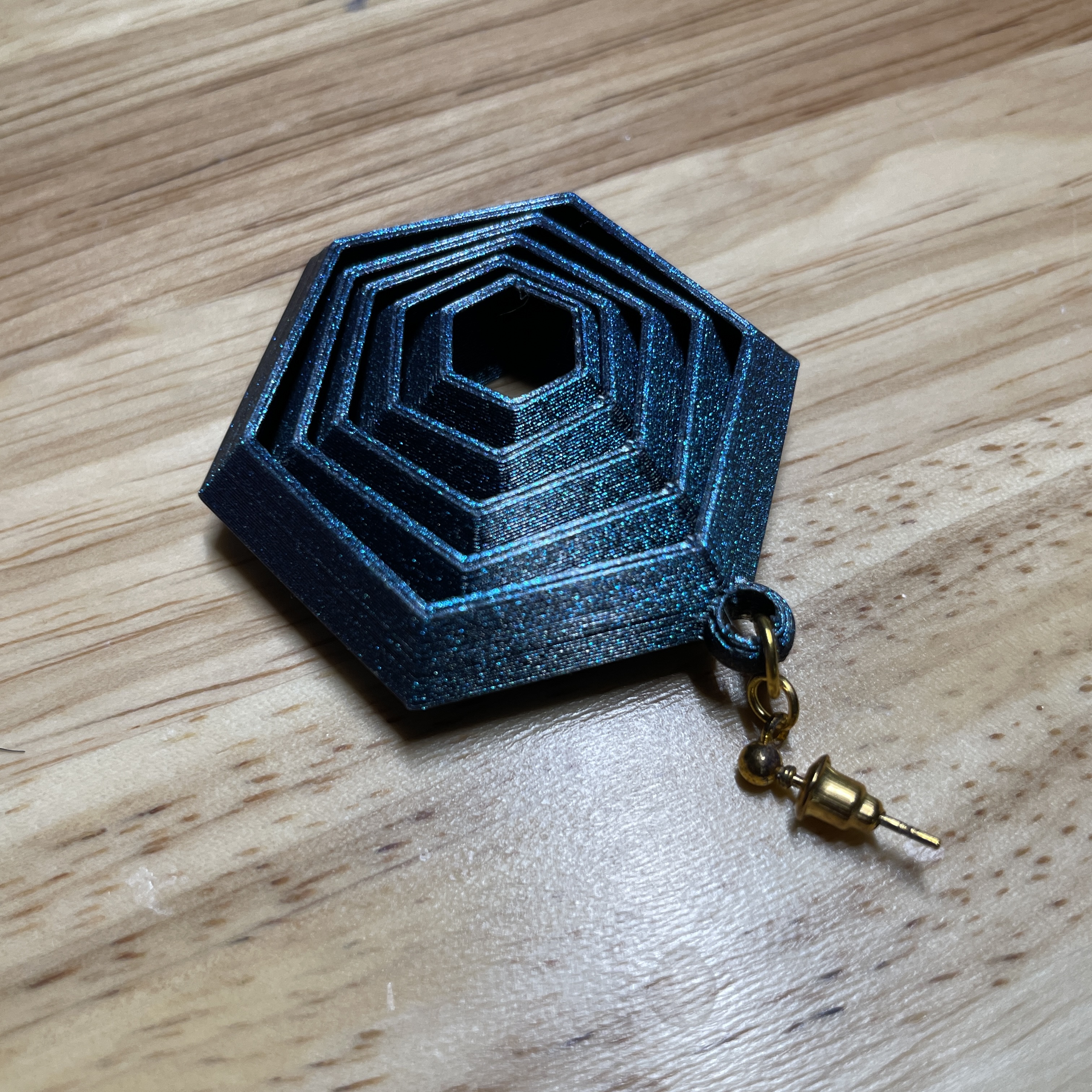 Hexagon Fidget Earrings