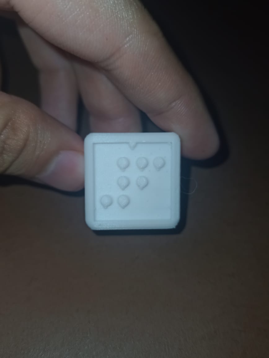 Miniatura 2 do modelo 3D Braille Dice