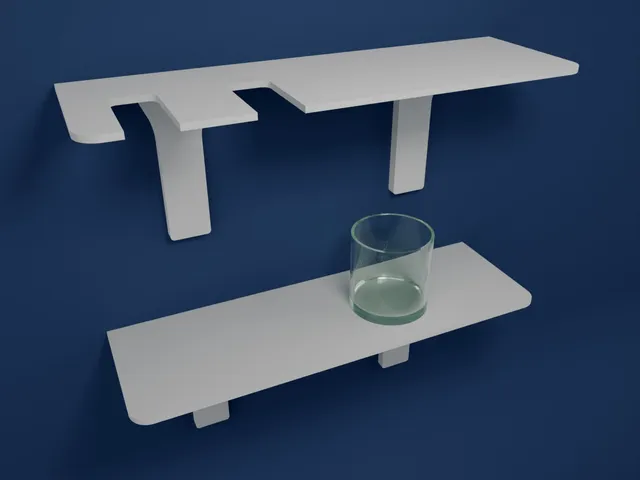 Bathroom Shelves using non-destructive 3M Command Strips