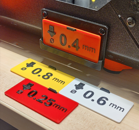 Nozzle sign indicator for Prusa enclosure - E3D V6
