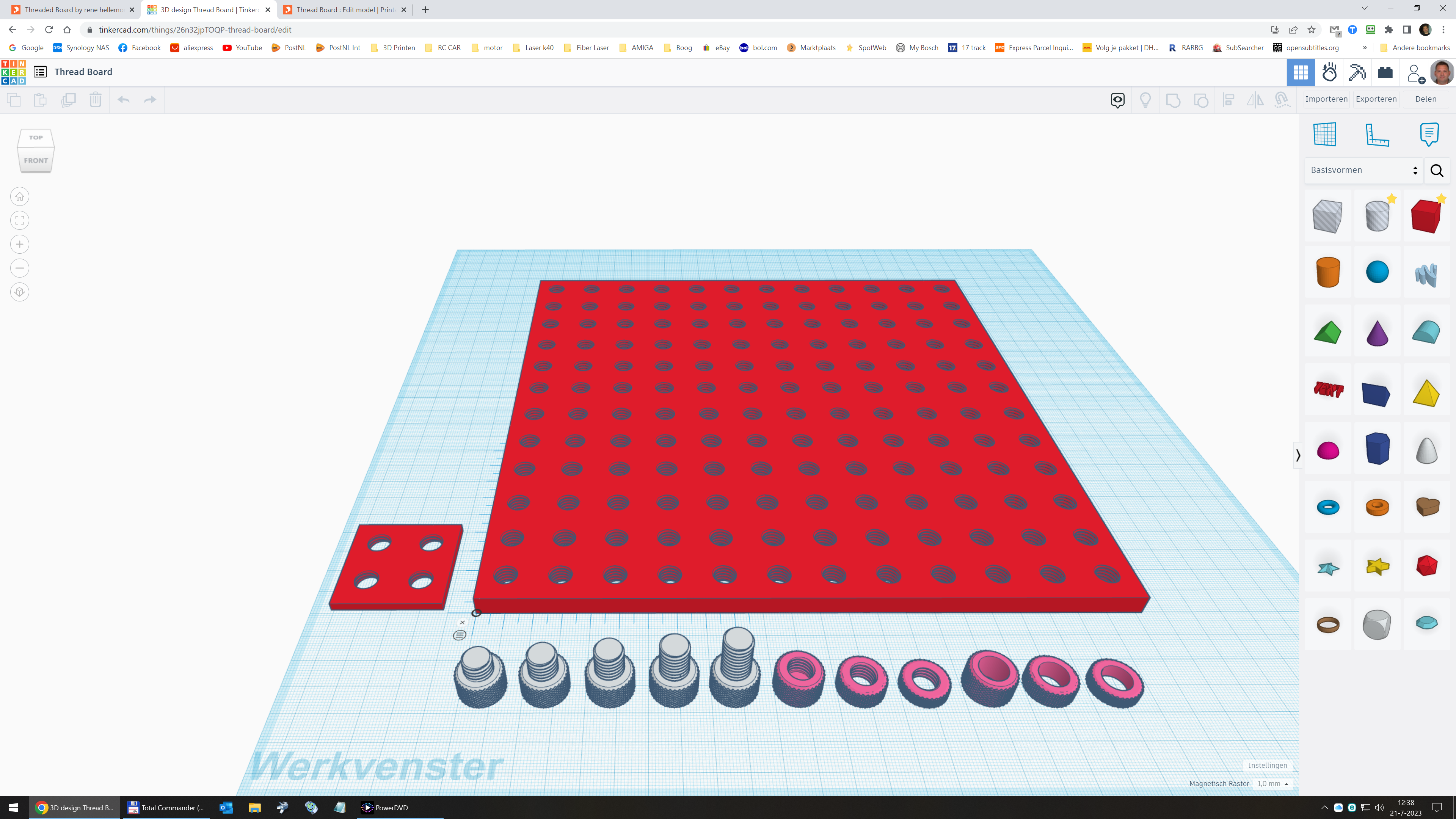 Threaded Board thinkercad files