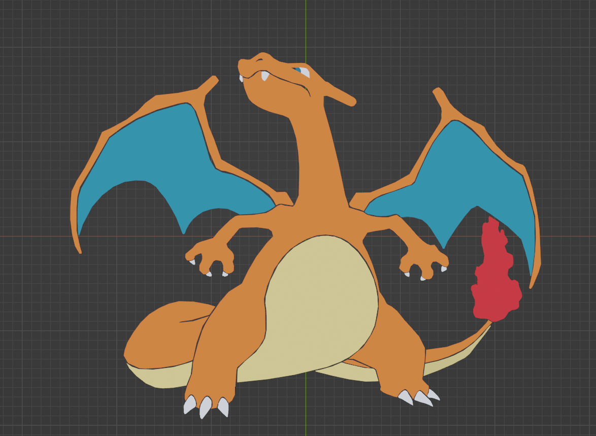 charizard ( dracaufeu ) 2d mmu by Boonby | Download free STL model ...