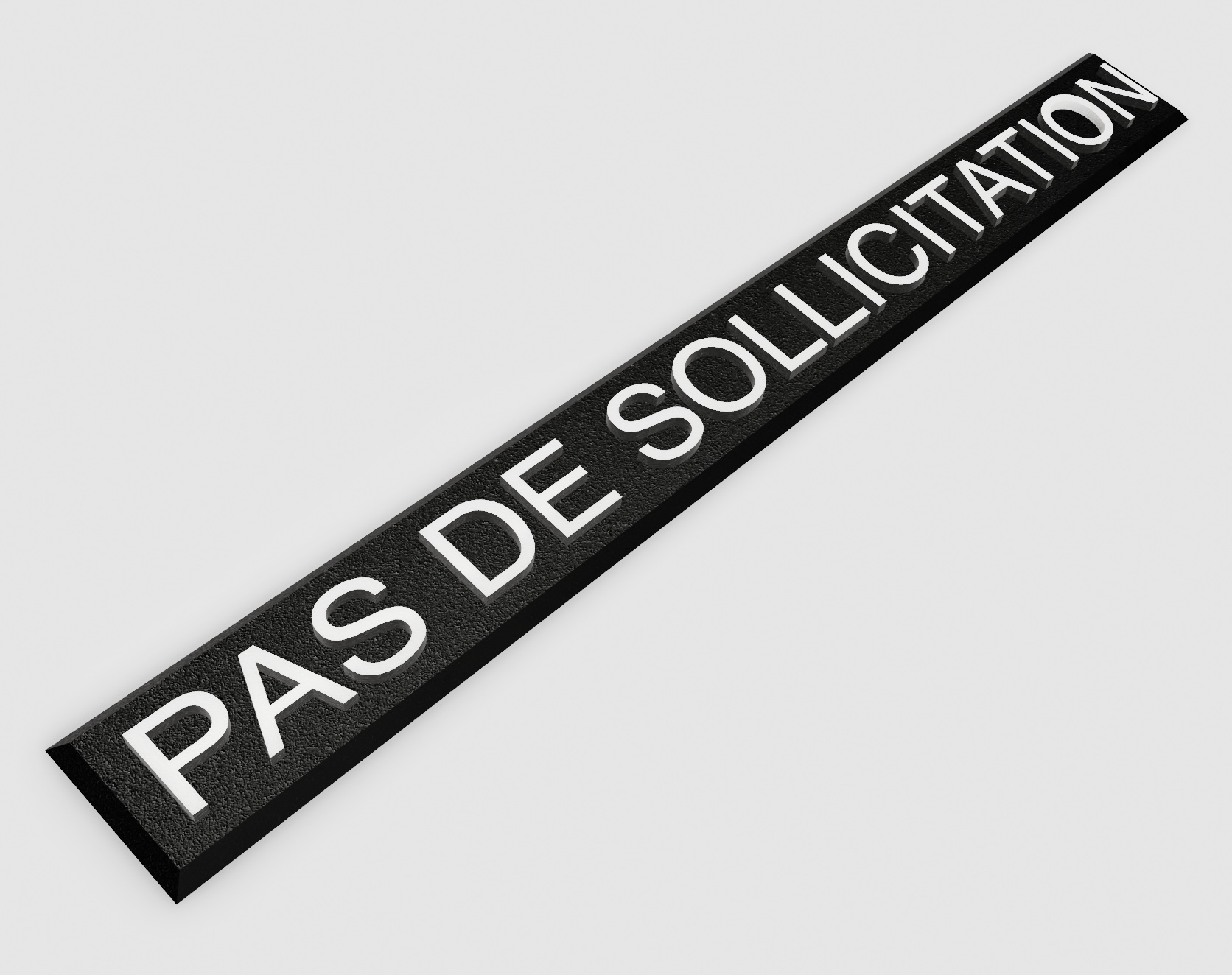 No solicitation sign in French