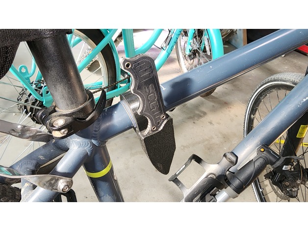 Tube mounted knife scabbard for bicycle