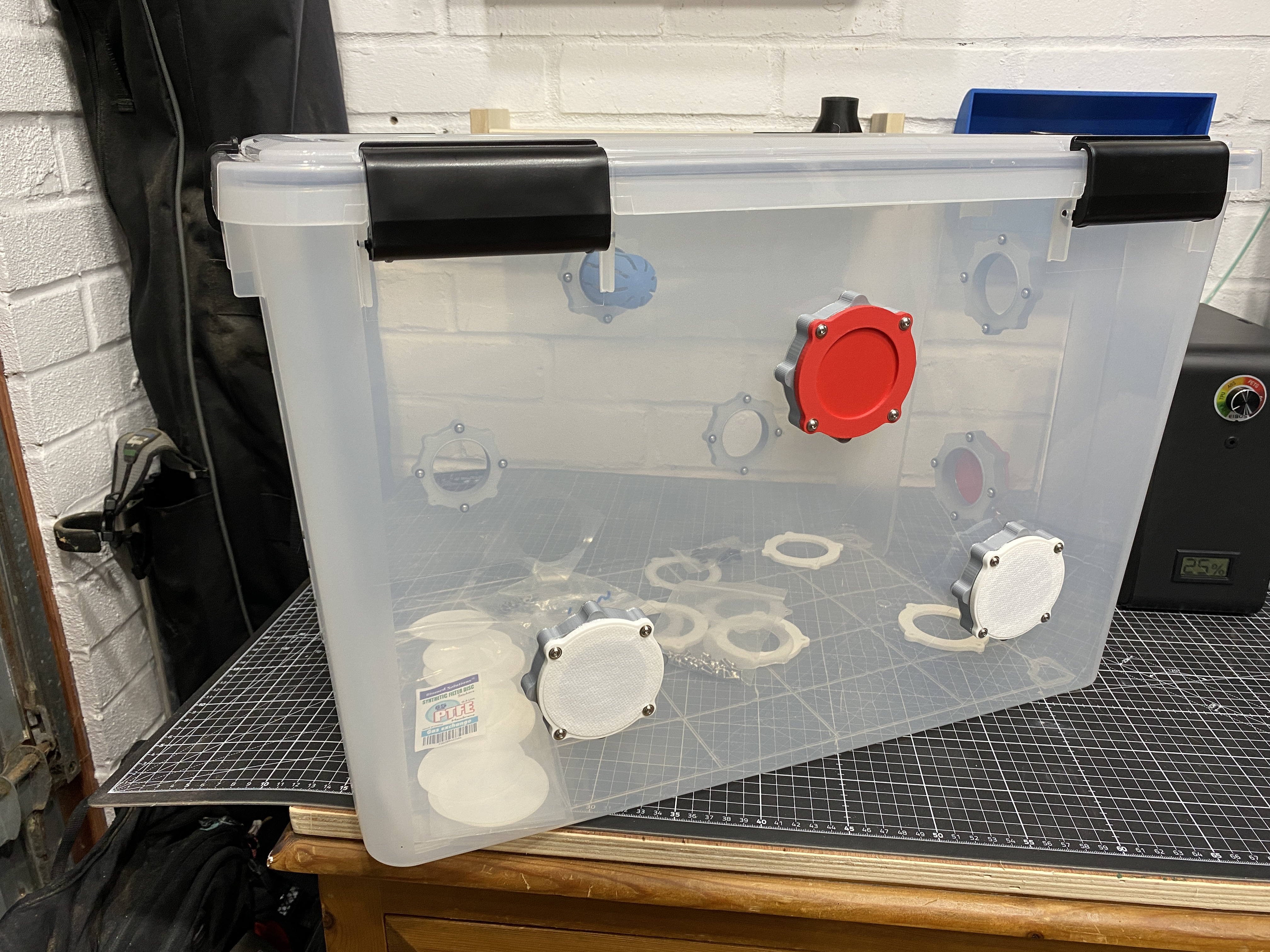 Mushroom fruiting chamber adaptors