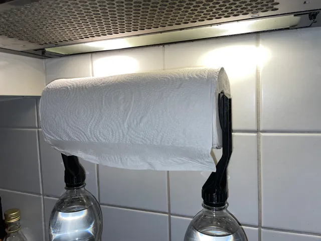 Paper Towel Holder for two PET Bottles