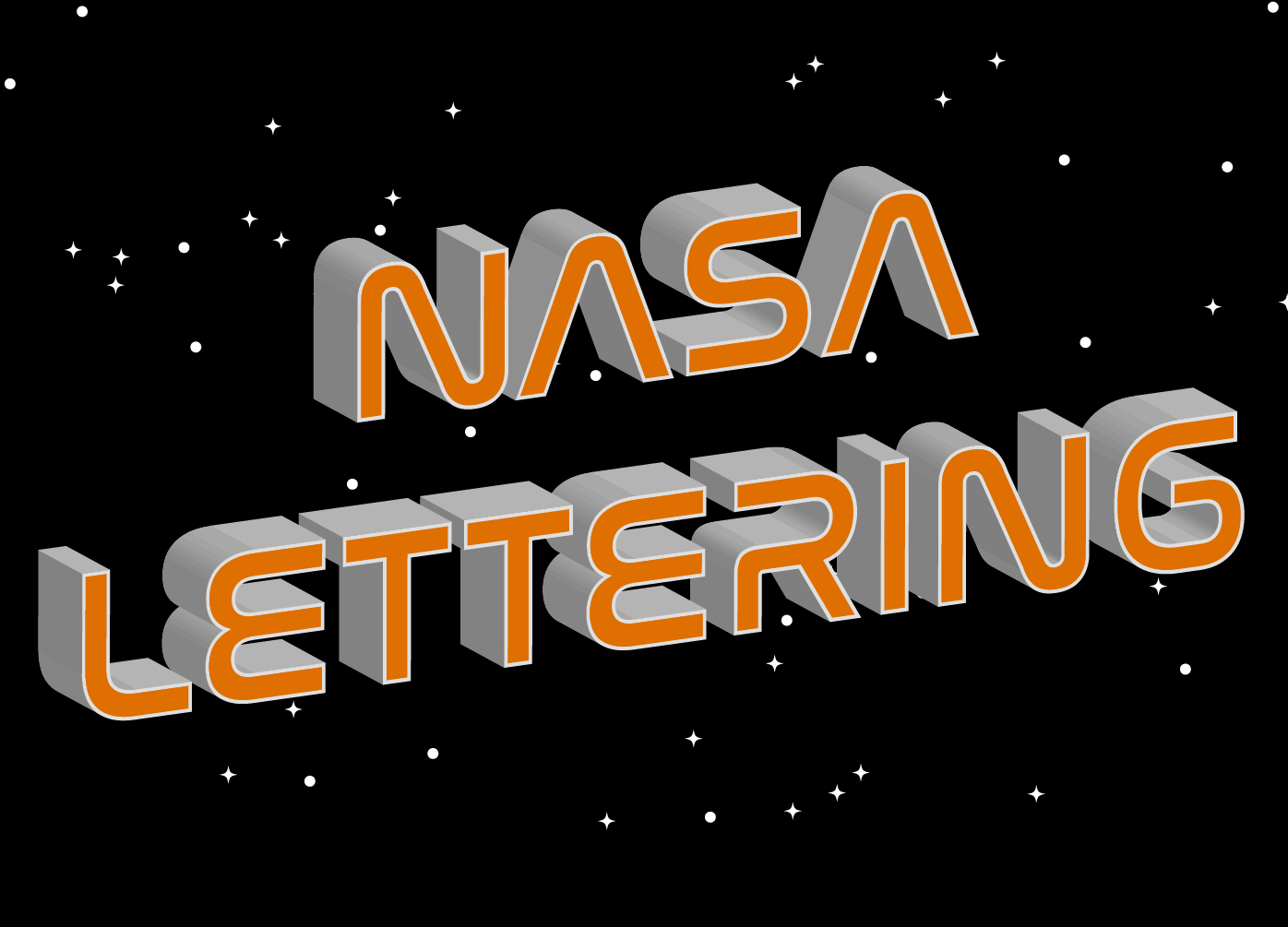 NASA Worm Lettering