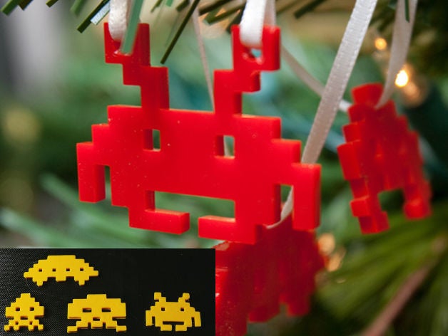 Parametric 8bit Space Invader Ornaments