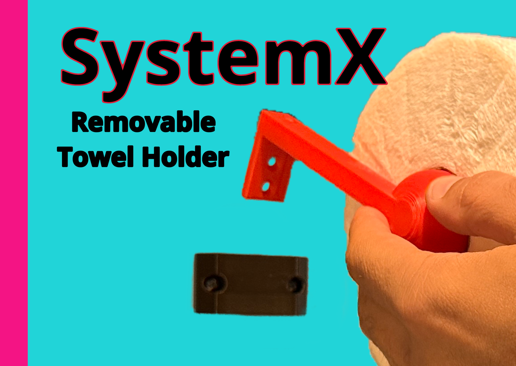 SystemX Paper Towel Holder. Removable, modular, boss. by Snail