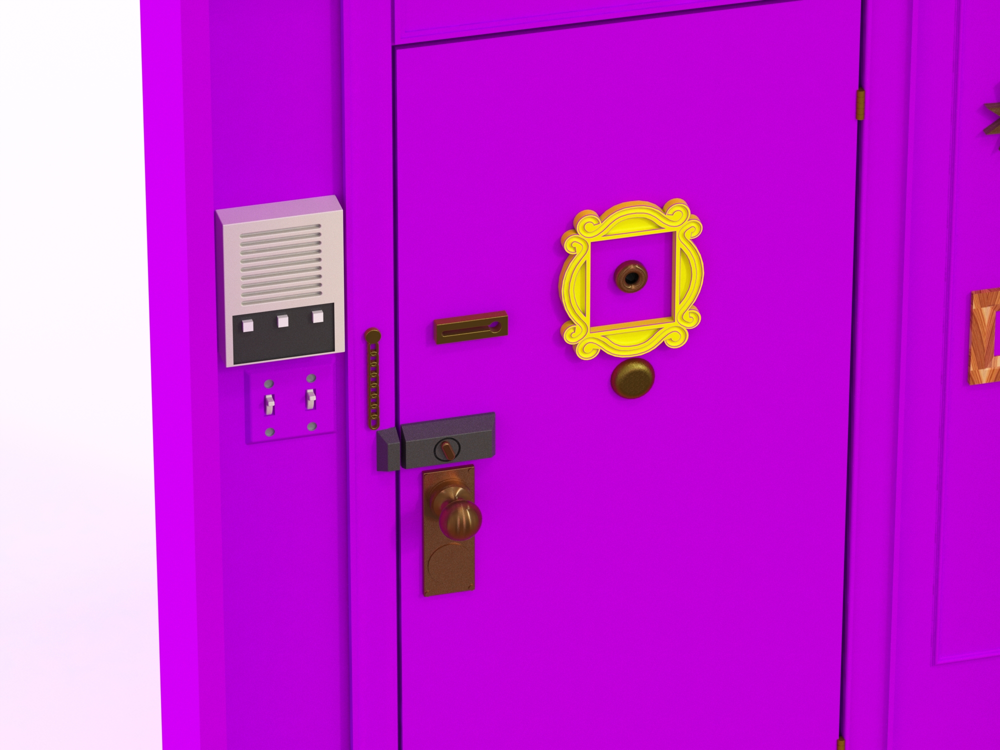 Monica's Peephole - Friend's inspired key rack