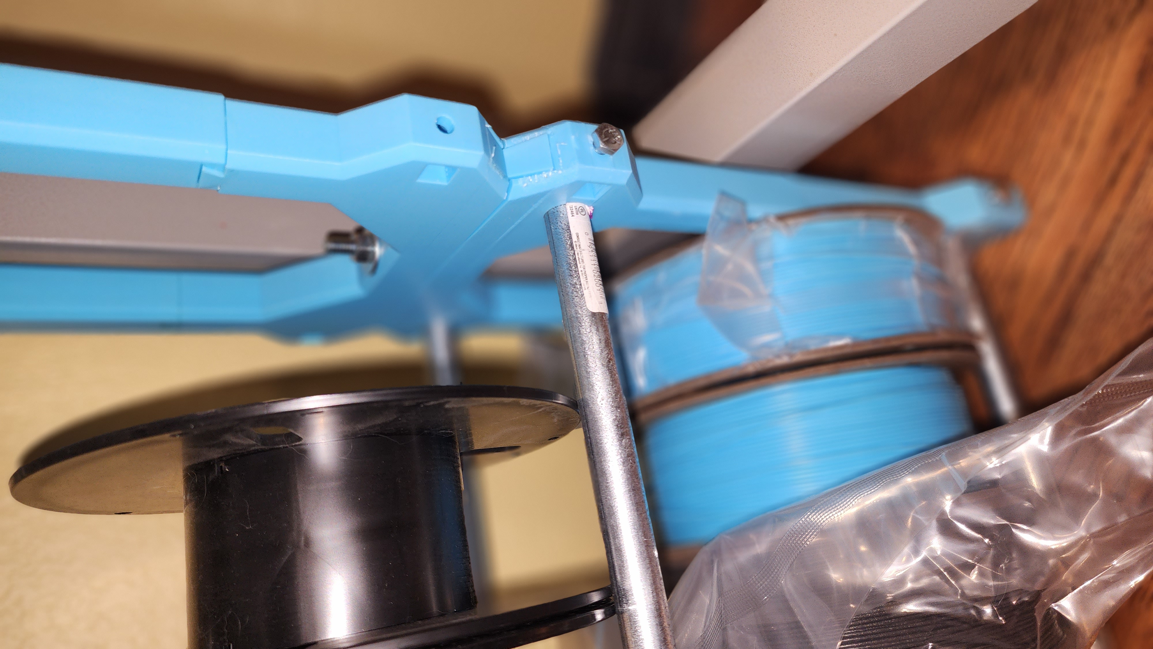 Miniatura 6 do modelo 3D Configurable, stackable, filament rack with optional wheels.