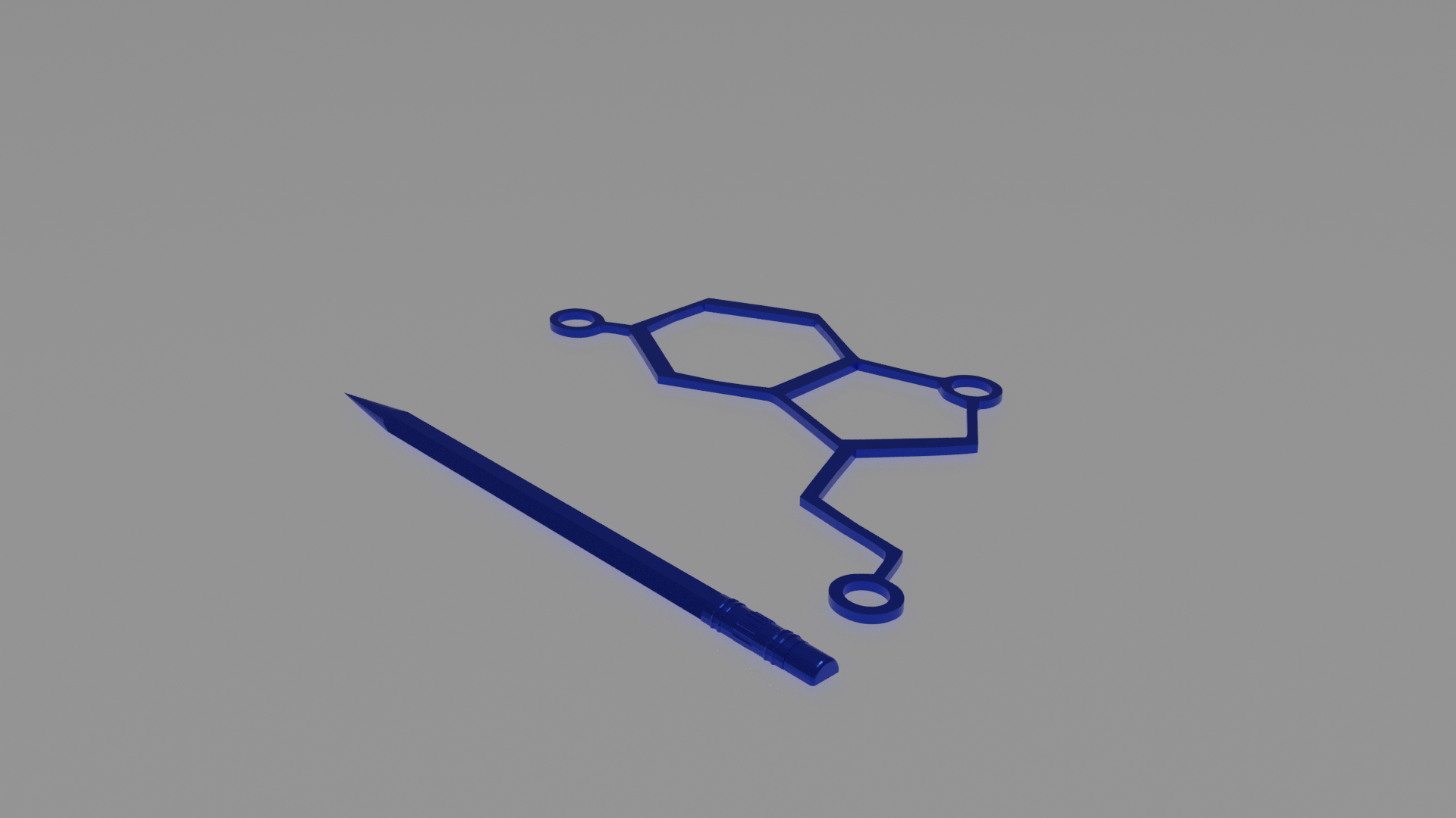 Serotonin Molecule Hair Clip