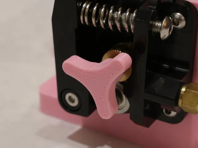 Small Extruder Knob Extended Shaft (Remix)