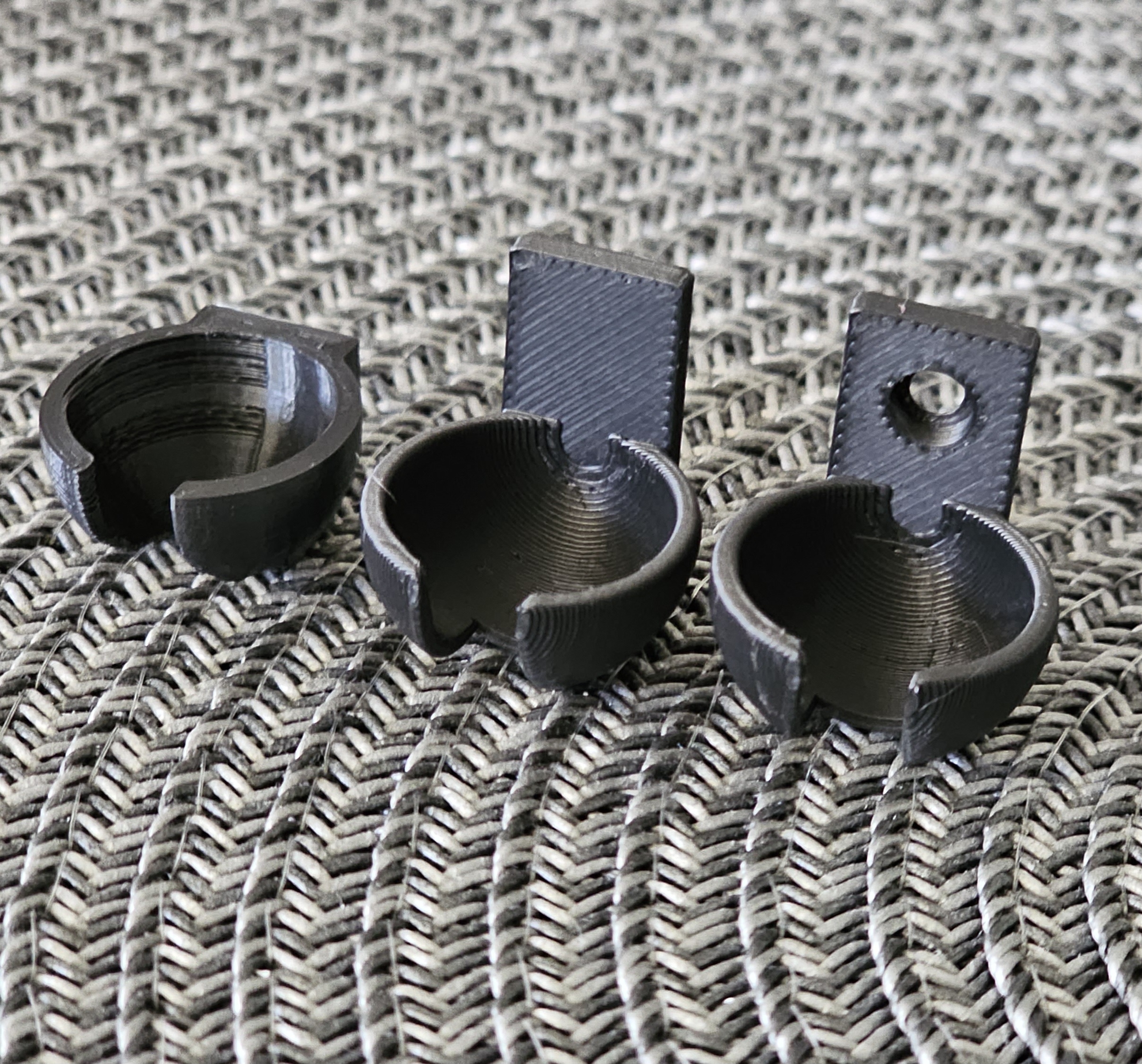 Small simple cable holder - three versions