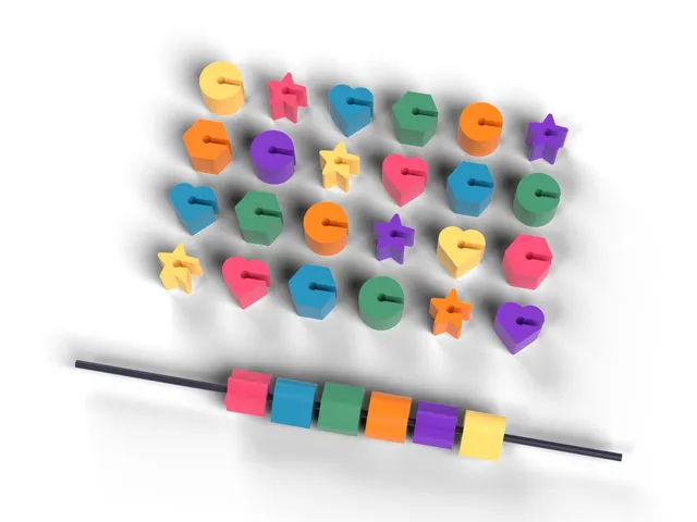 Spoke Beads - 36 Clip-On Bike Wheel Beads, Stars, Hearts and Hexagons, No Supports (OpenSCAD)