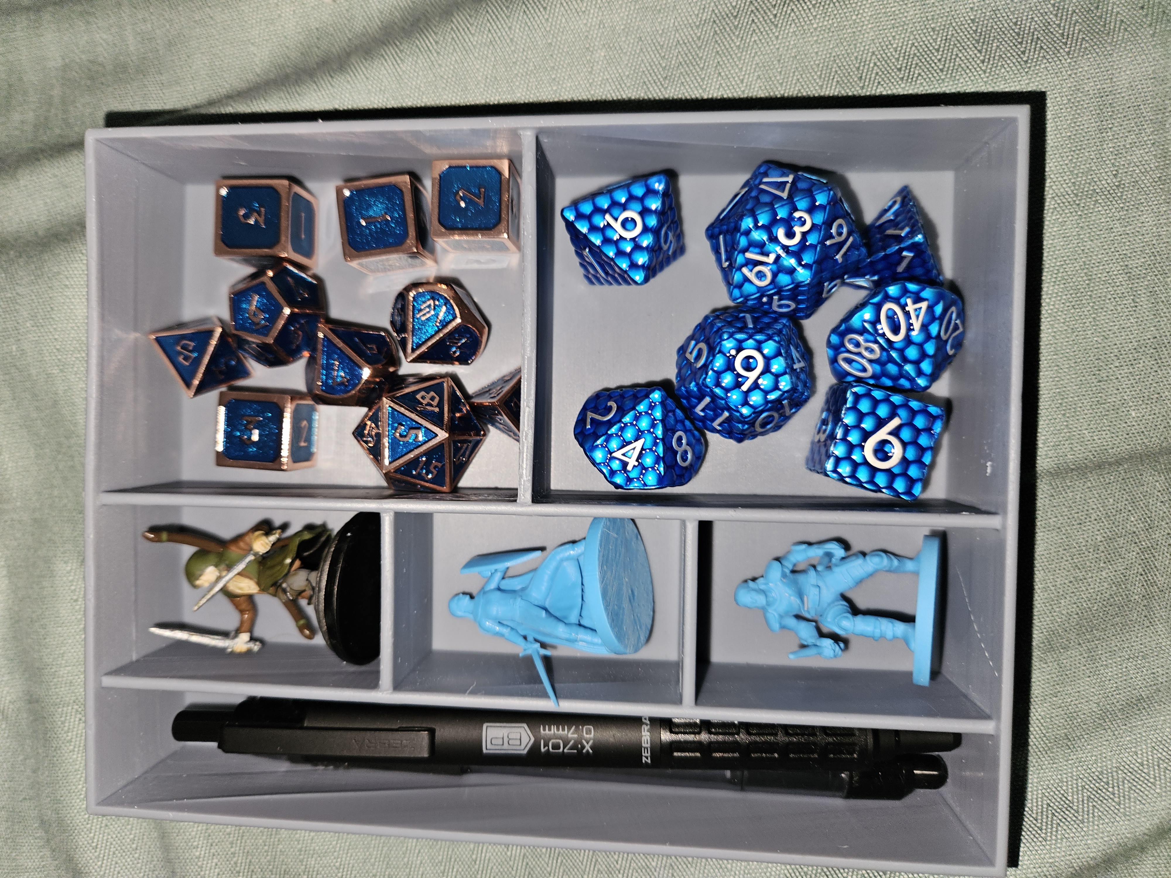 DnD figure and dice storage tray.