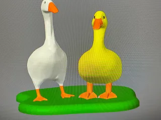 Duck and Goose figure by Leo Osborne