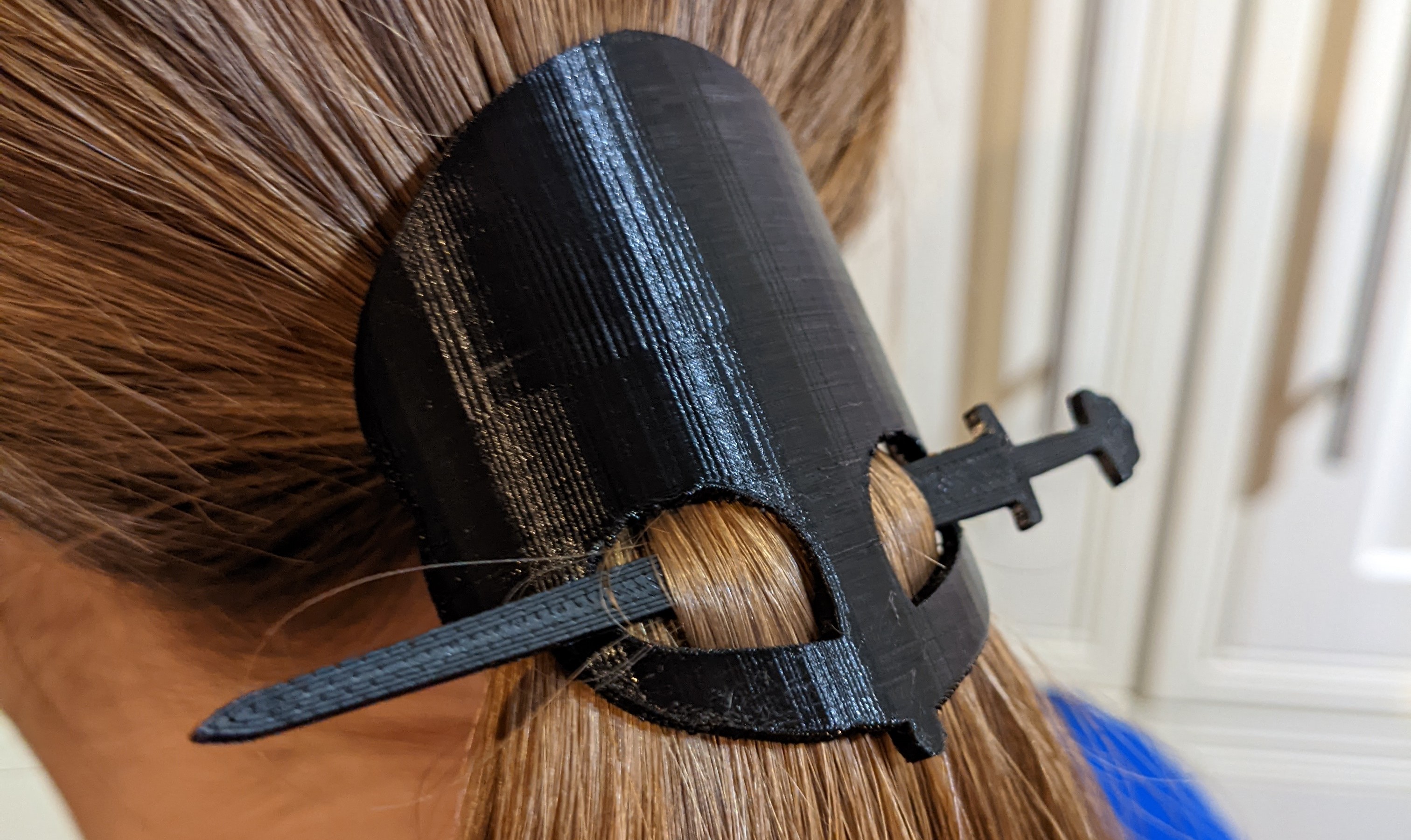 Viking Sword and Helm Hair Accessory