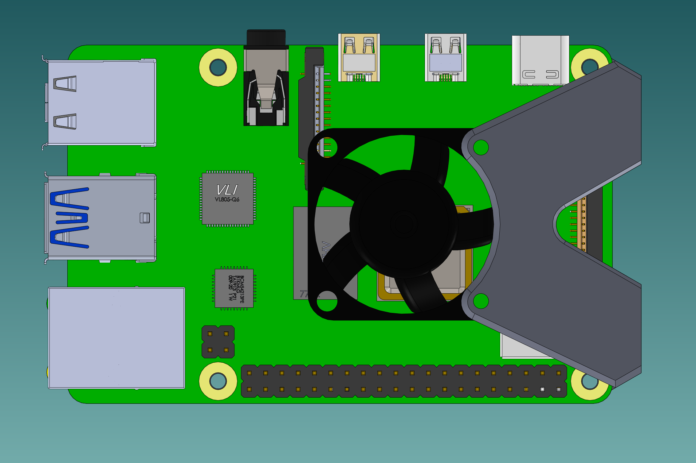 Raspberry pi 3b/4 fan support by Nyx_NK | Download free STL model ...